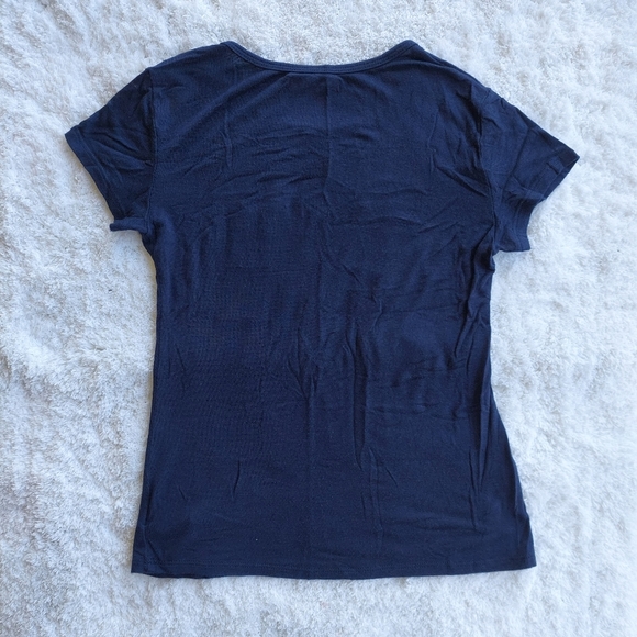 Girls Attitude - Navy Blue Short Sleeve Top Size 12 - Picture 7 of 8